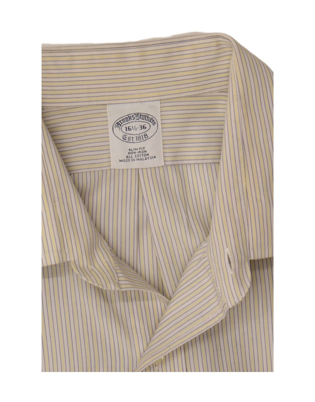 BROOKS BROTHERS Mens Formal Shirt Size 16 1/2 Large Grey Pinstripe Vintage Brooks Brothers and Second-Hand Brooks Brothers from Messina Hembry 
