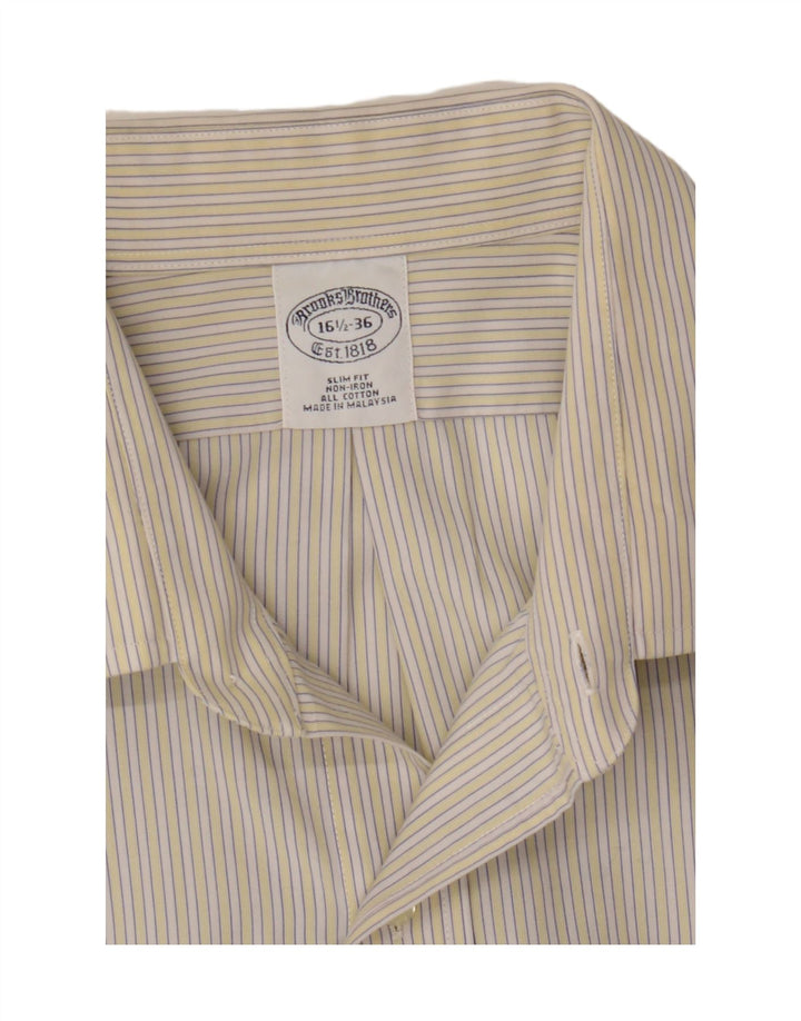 BROOKS BROTHERS Mens Formal Shirt Size 16 1/2 Large Grey Pinstripe Vintage Brooks Brothers and Second-Hand Brooks Brothers from Messina Hembry 