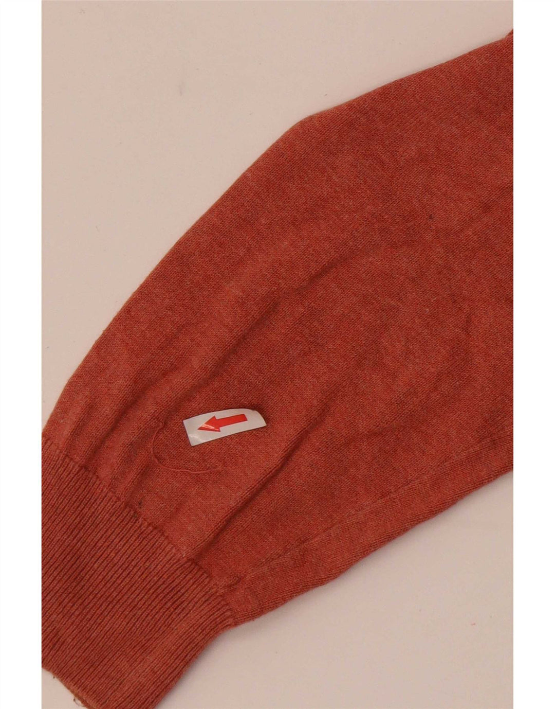 Marks & Spencer Mens Crew Neck Jumper Sweater XL Orange Cotton