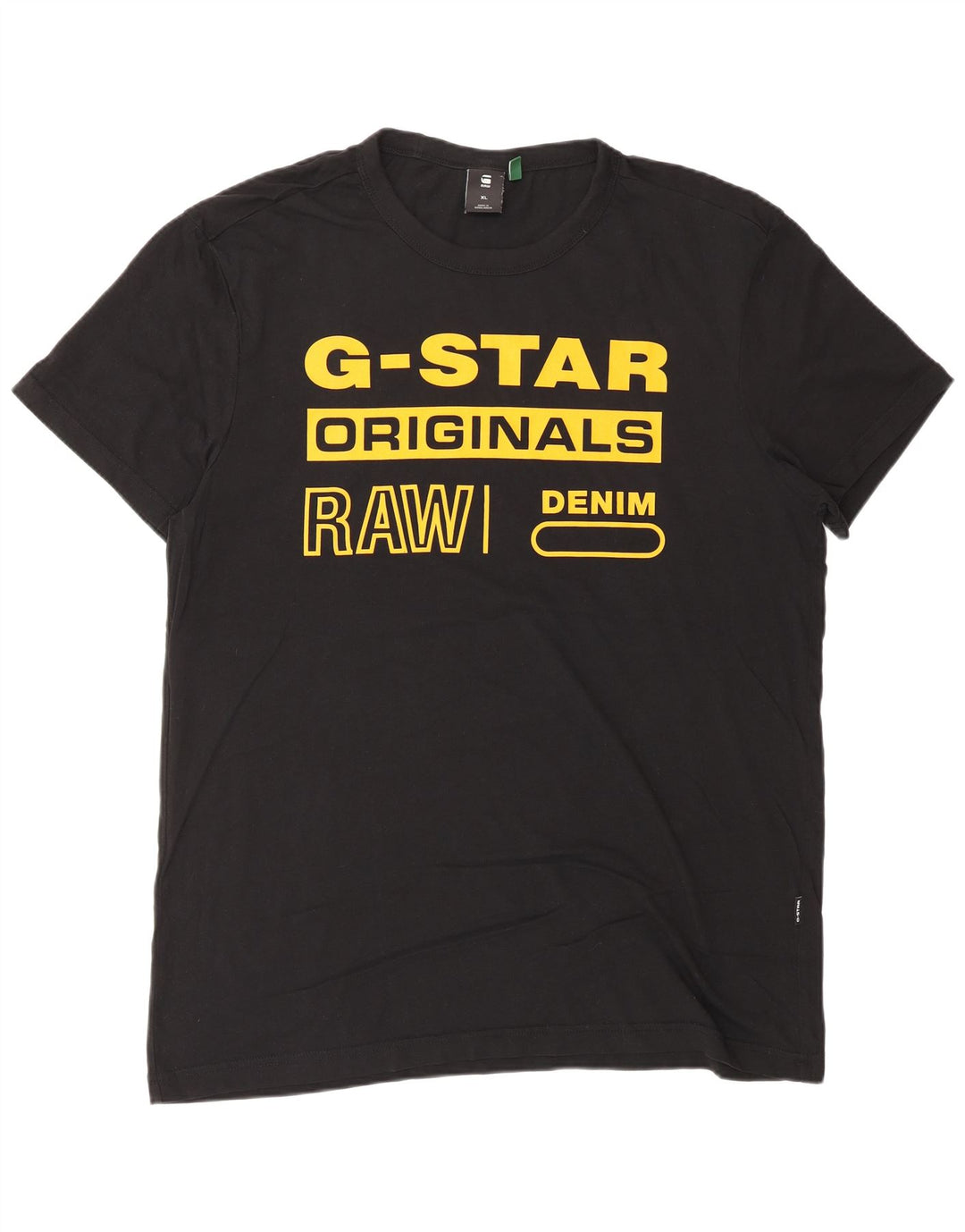 G-STAR Mens Graphic T-Shirt Top XL Black Cotton