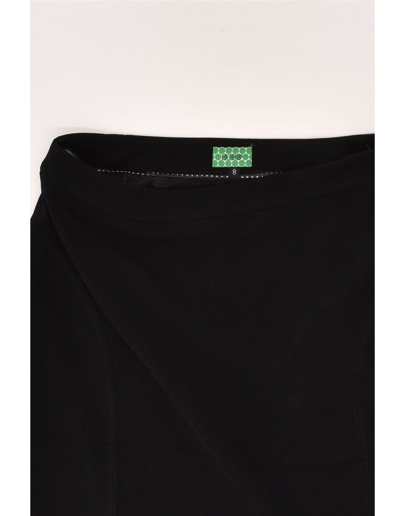 HOBBS Womens A-Line Skirt US 8 Medium W28 Black Triacetate | Vintage Hobbs | Thrift | Second-Hand Hobbs | Used Clothing | Messina Hembry 
