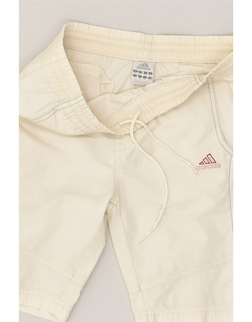 ADIDAS Boys Sport Shorts 5-6 Years Beige Cotton | Vintage Adidas | Thrift | Second-Hand Adidas | Used Clothing | Messina Hembry 