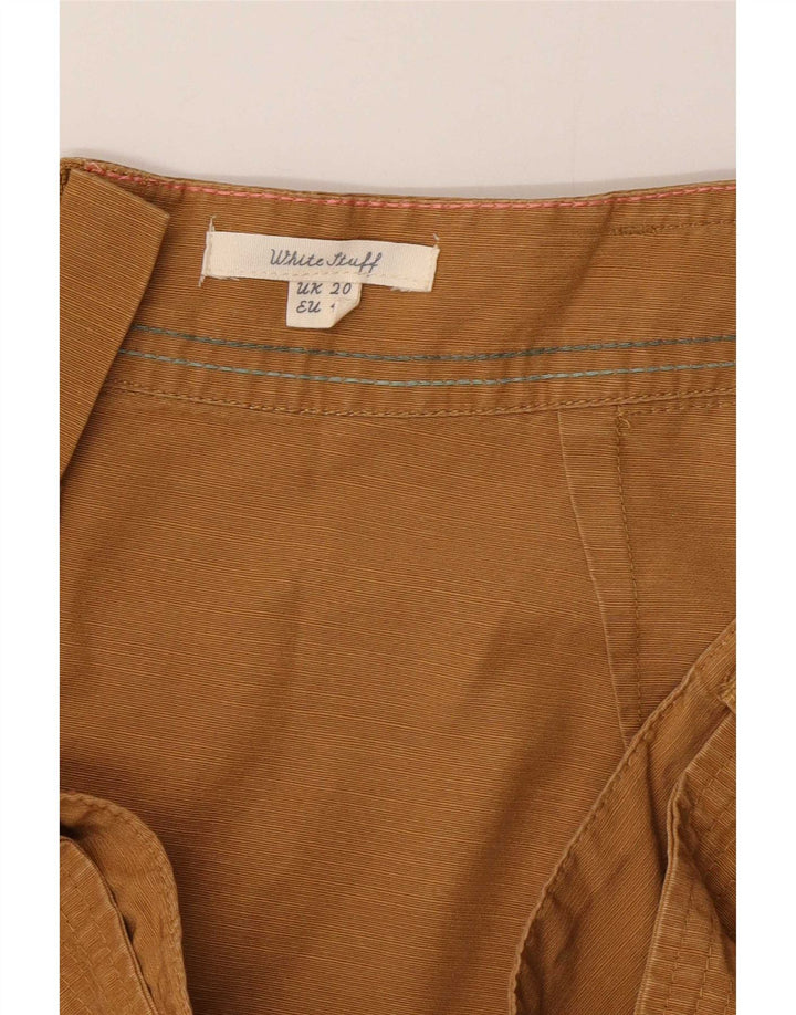 White Stuff Womens Cargo Skirt UK 20 2XL W40 Beige Lyocell