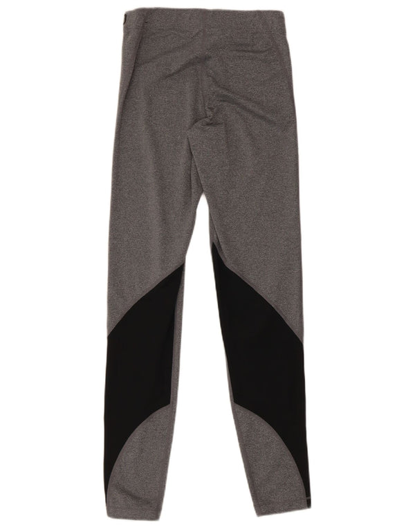 Nike Womens Leggings UK 8 Small Grey Colourblock Sports