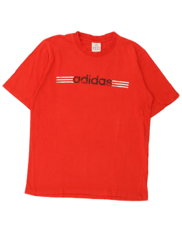 Adidas Mens Graphic T-Shirt Top Medium Red Cotton