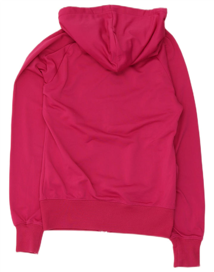 Nike Womens Zip Hoodie Sweater UK 10 Small Pink Polyester