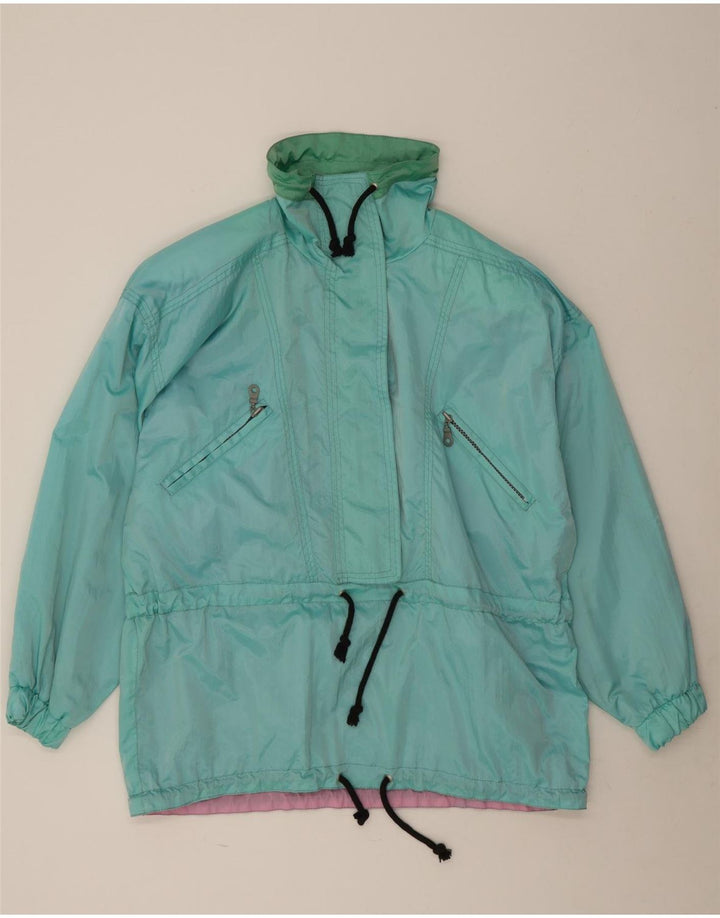 Vintage Womens Pullover Rain Jacket UK 20 2XL Blue