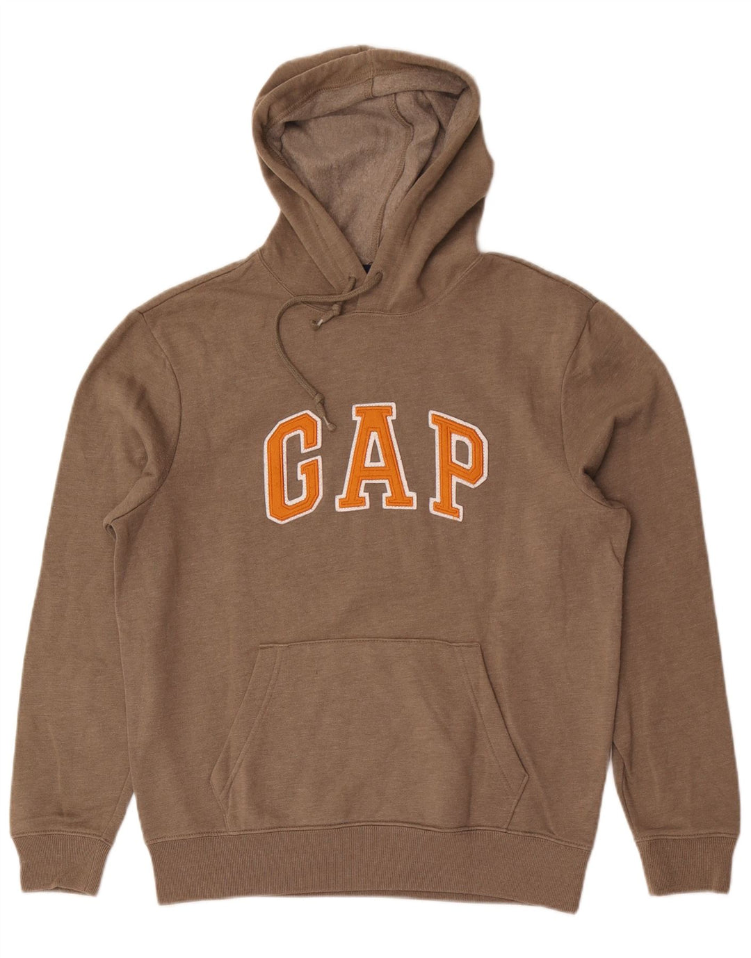 Gap Mens Graphic Hoodie Jumper Medium Brown Cotton