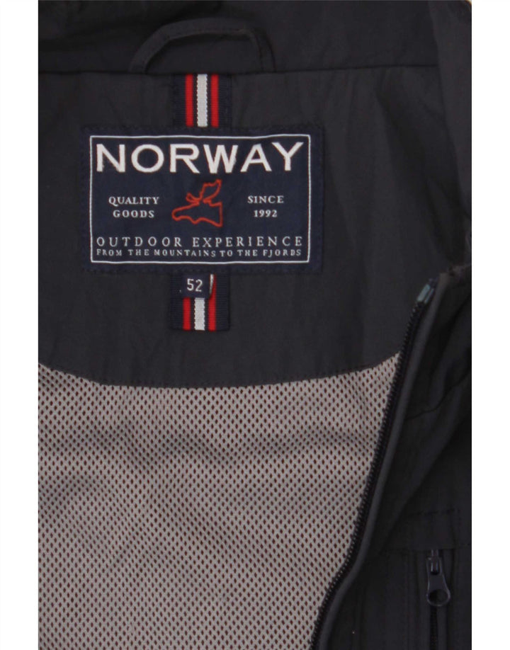 Norway Mens Bomber Jacket IT 52 XL Navy Blue Polyamide
