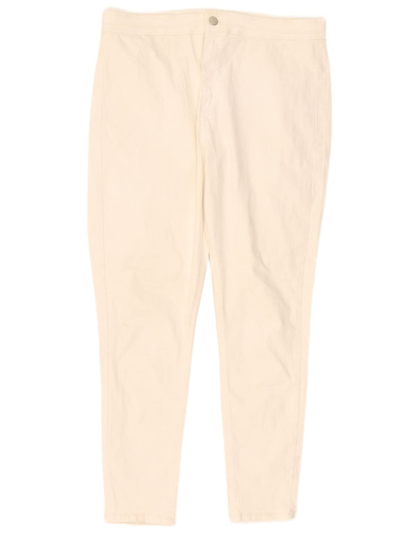 Topshop Womens Skinny Jeans W36 L27 Off White Cotton