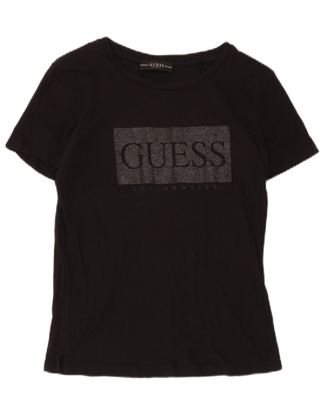 Guess Womens Graphic T-Shirt Top UK 10 Small Black