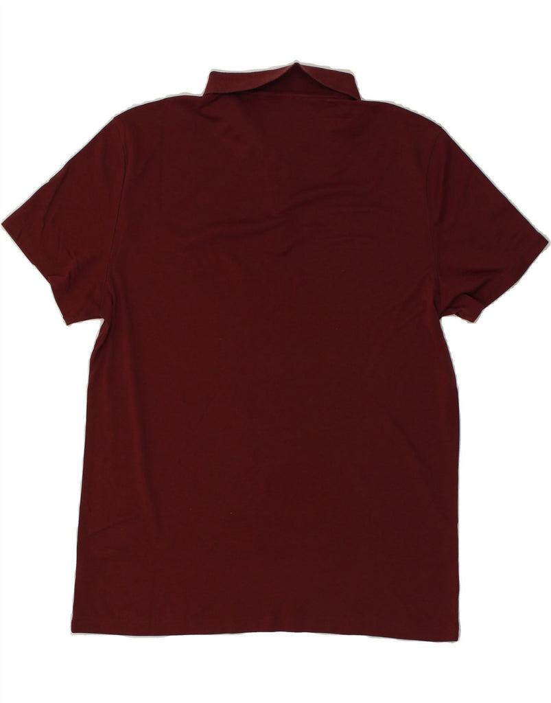 CALVIN KLEIN Mens Slim Fit Polo Shirt 2XL Maroon Cotton | Vintage Calvin Klein | Thrift | Second-Hand Calvin Klein | Used Clothing | Messina Hembry 