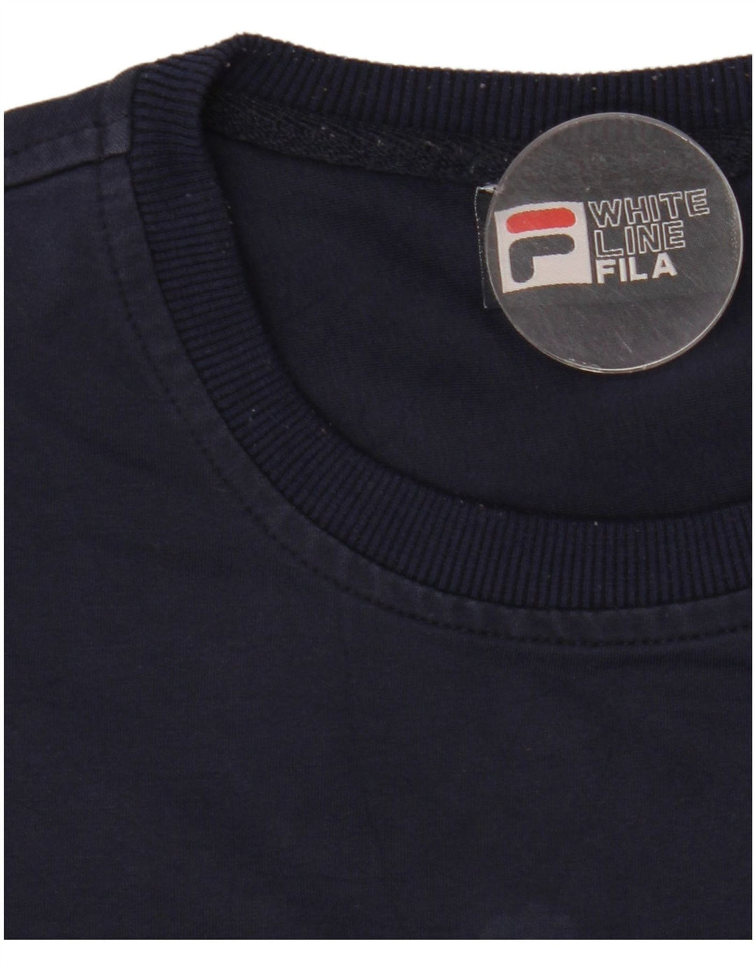 Fila Womens Graphic Sweatshirt Jumper UK 16 Large Navy Blue Polyester