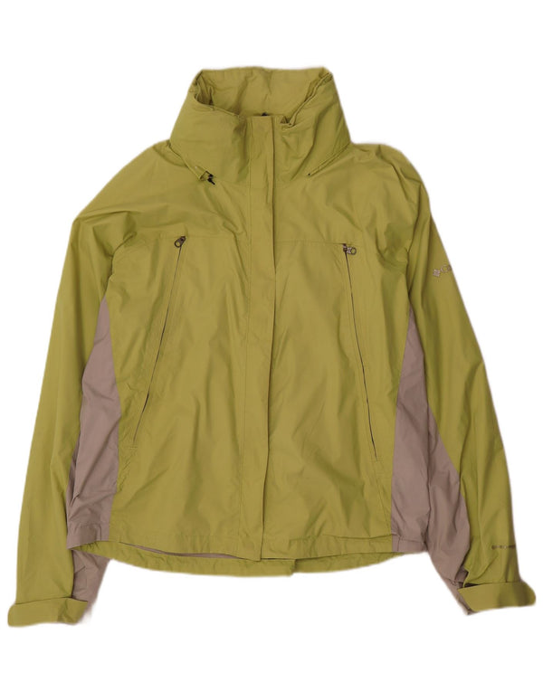 Columbia Womens Omni-Tech Rain Jacket UK 18 XL Green Colourblock Nylon
