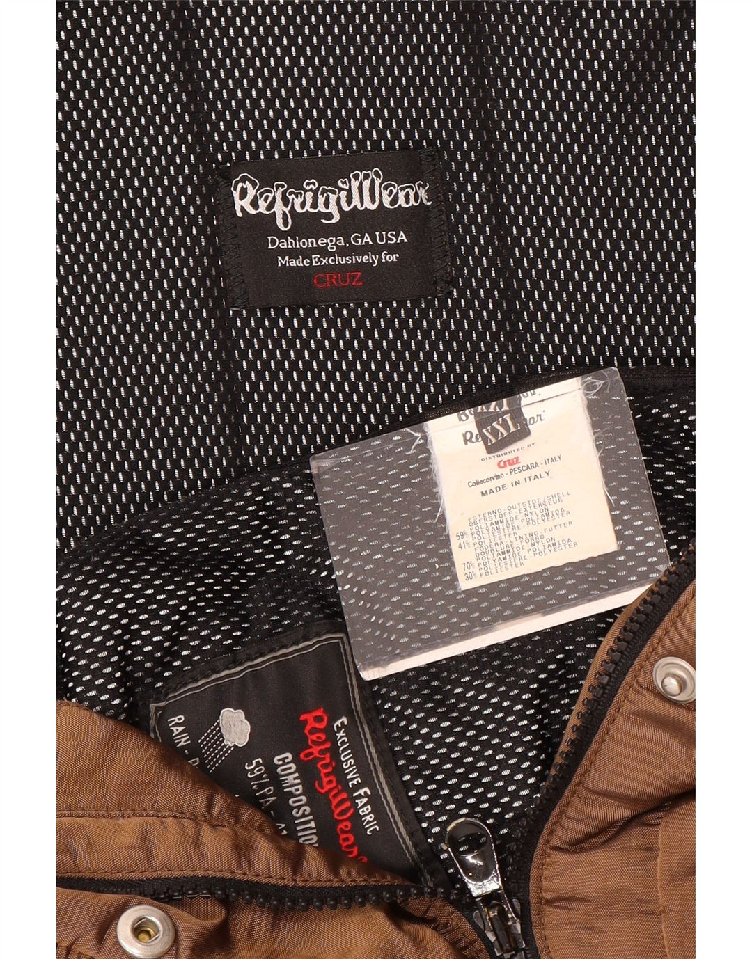 Refrigiwear Womens Cruz Hooded Windbreaker Jacket UK 20 2XL Brown Polyamide