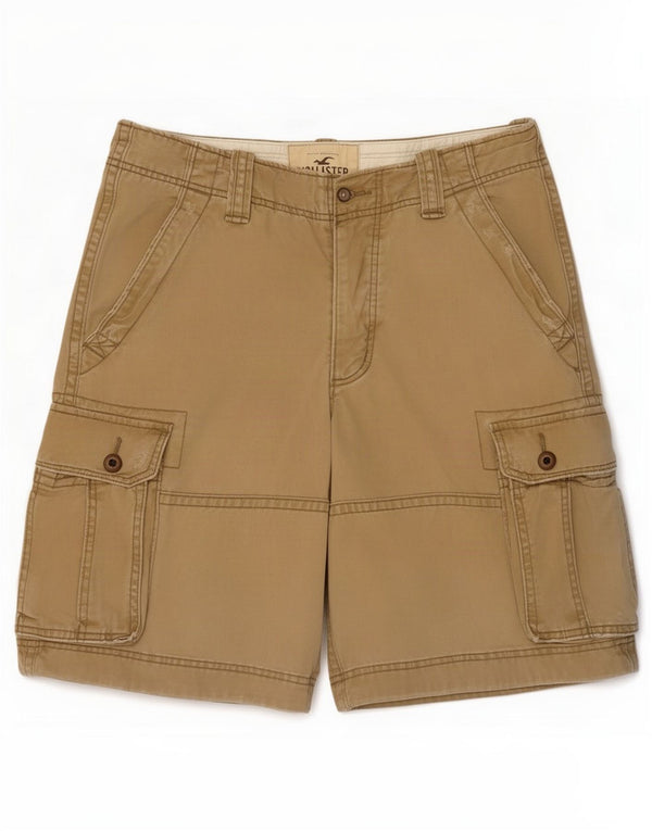 Hollister Mens Cargo Shorts Medium W31 Khaki Cotton