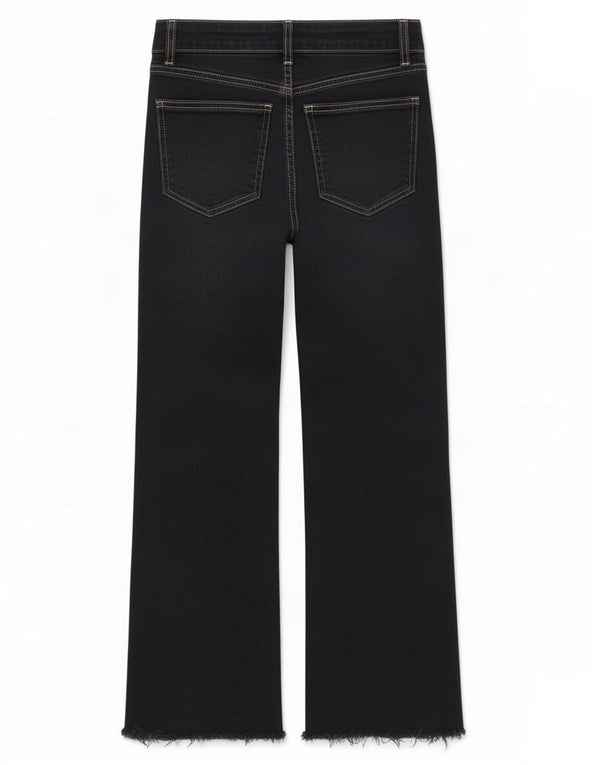 Zara Womens Cropped Jeans EU 38 Small W28 L24 Black