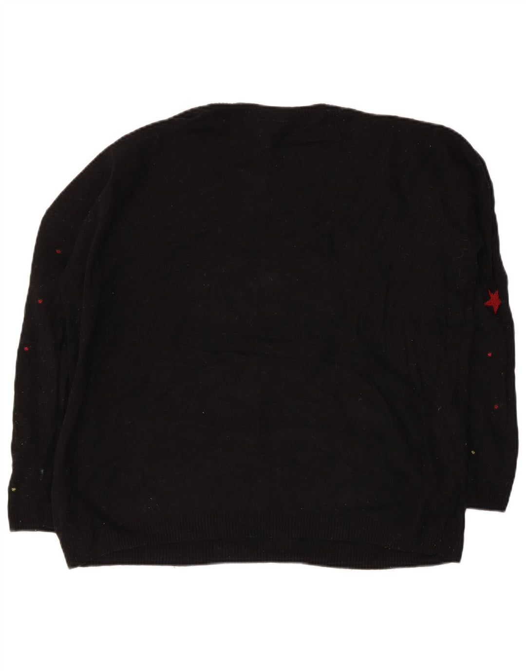 Hobbs Womens Abstract Pattern Boat Neck Jumper Sweater UK 16 Large Black
