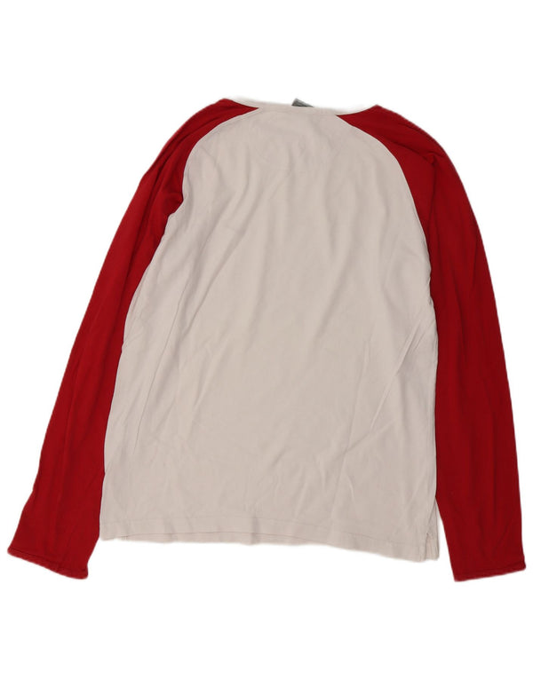 Nike Mens Top Long Sleeve UK 39/41 Medium White Colourblock