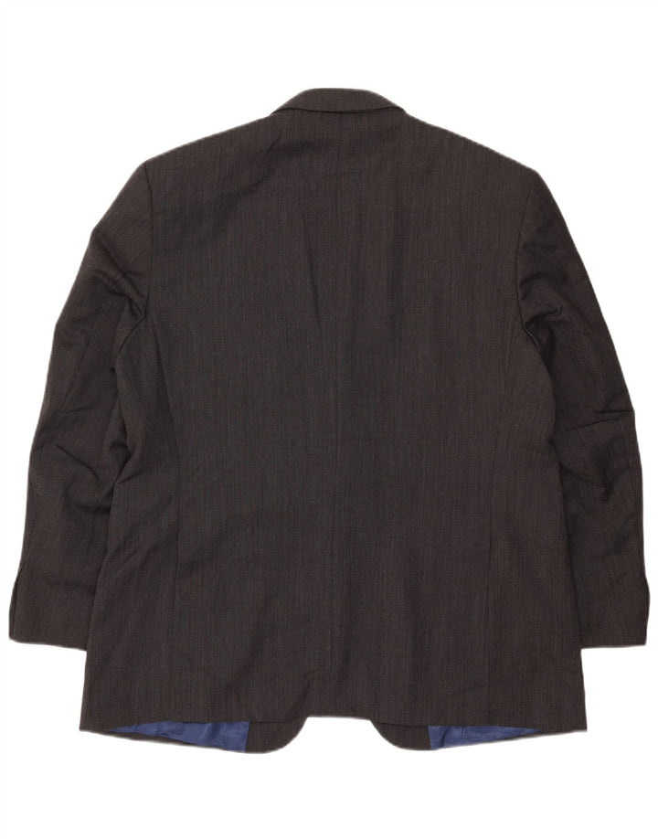 Marks & Spencer Mens 2 Button Blazer Jacket UK 44 2XL Grey Wool