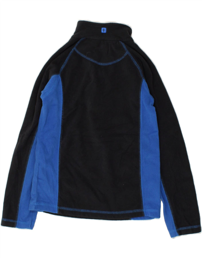 MOUNTAIN WAREHOUSE Boys Zip Neck Fleece Jumper 9-10 Years Black | Vintage Mountain Warehouse | Thrift | Second-Hand Mountain Warehouse | Used Clothing | Messina Hembry 