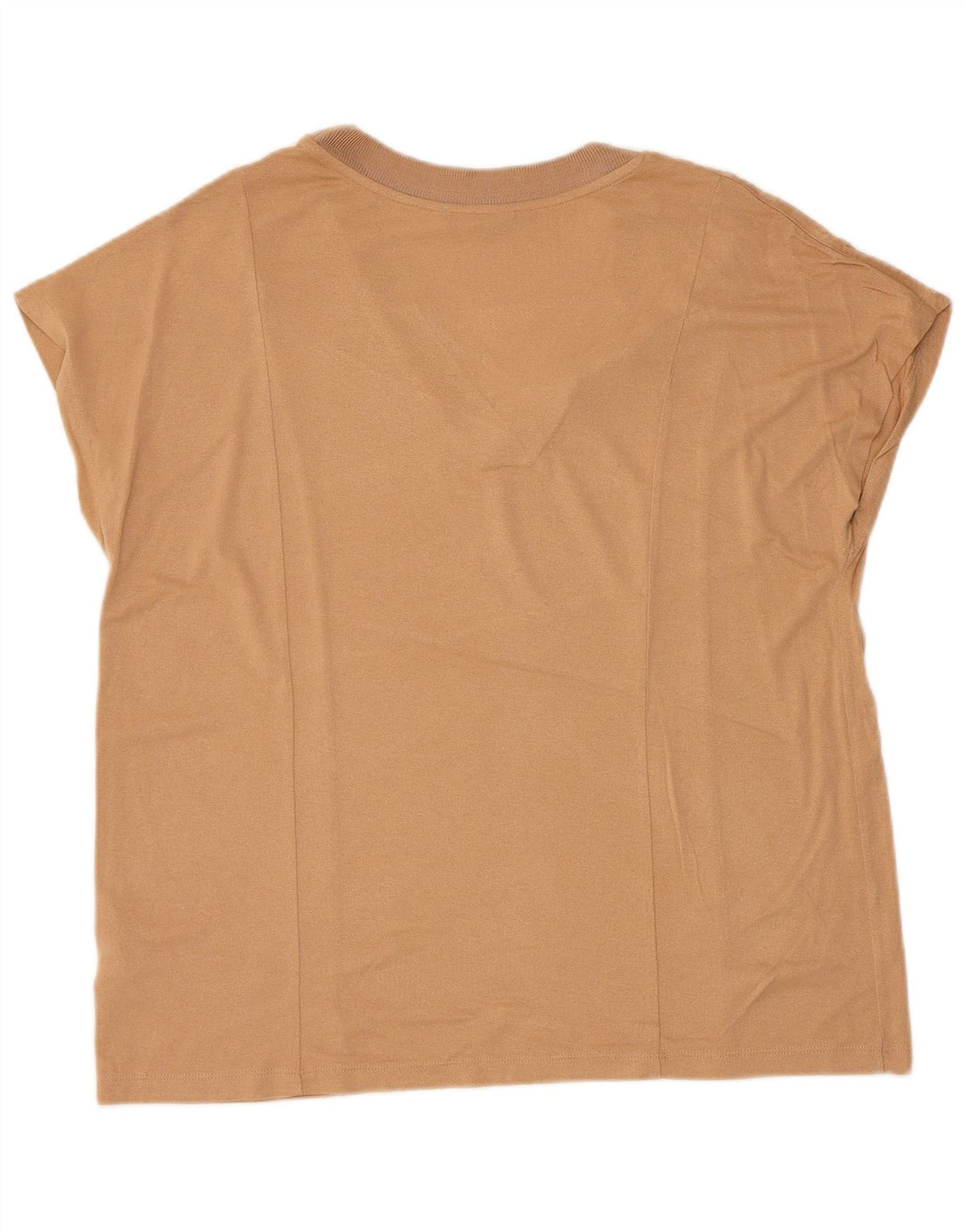 Marks & Spencer Womens T-Shirt Top UK 14 Large Beige Viscose