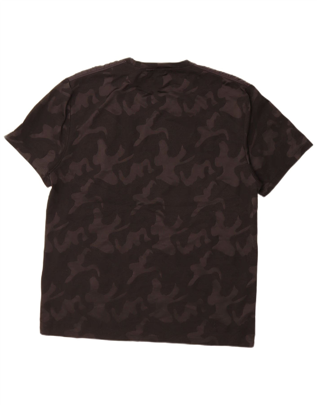 DKNY Mens T-Shirt Top XL Black Camouflage Polyester