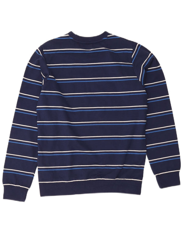 Nautica Boys Sweatshirt Jumper 13-14 Years Navy Blue Striped Cotton