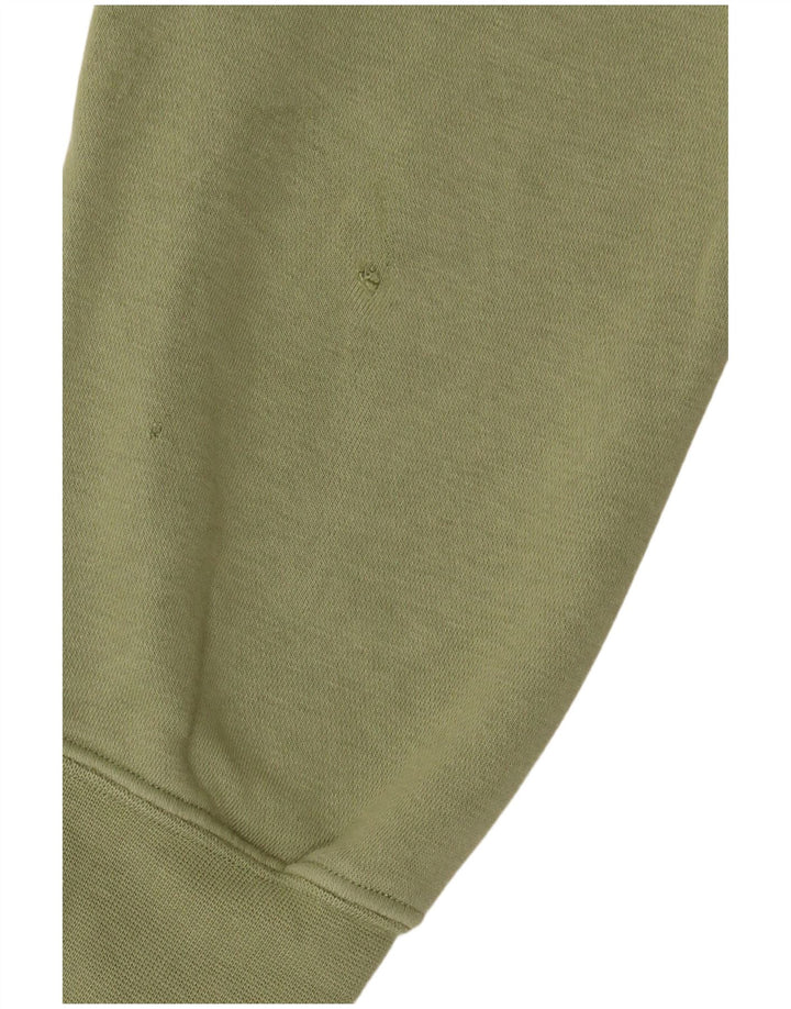 Nike Mens Zip Neck Sweatshirt Jumper XL Green Cotton