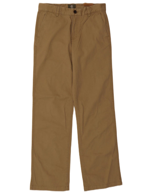 Timberland Mens Regular Fit Chino Trousers W30 L34 Beige Cotton