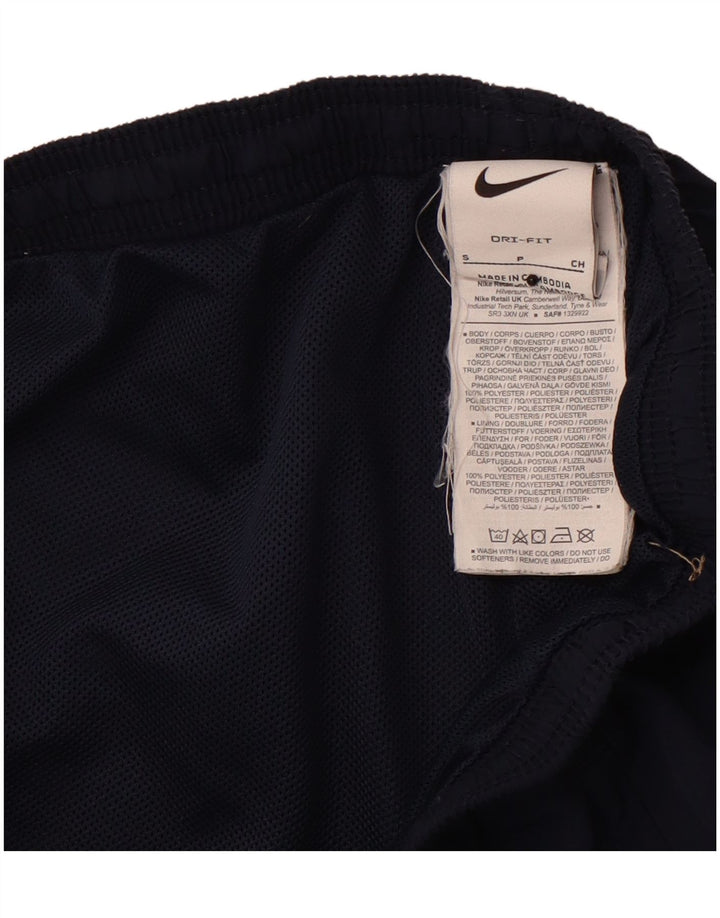 NIKE Mens Dri Fit Tracksuit Trousers Joggers Small  Navy Blue Polyester