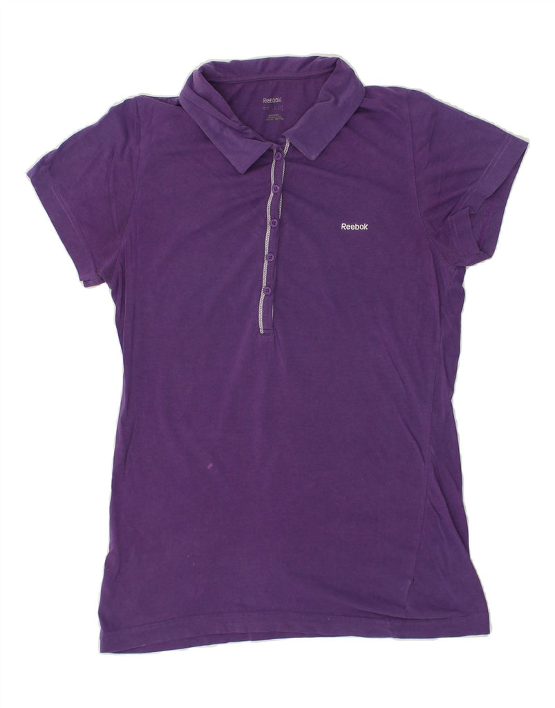 REEBOK Womens Polo Shirt UK 14 Medium Purple | Vintage Reebok | Thrift | Second-Hand Reebok | Used Clothing | Messina Hembry 