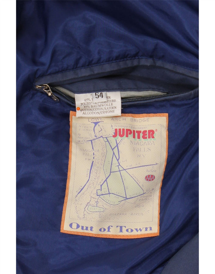 JUPITER Mens Bomber Jacket IT 54 2XL Blue Polyester