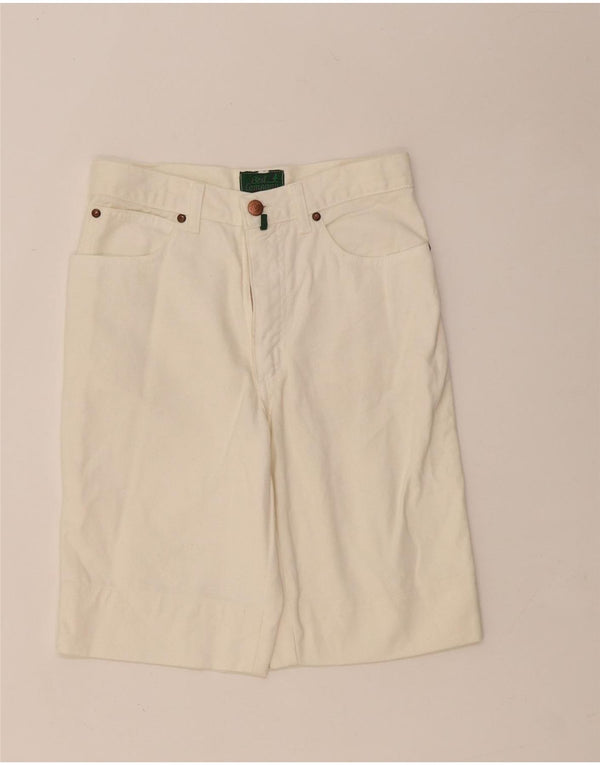 Best Company Womens Bermuda Shorts UK 14 Medium W28 Off White