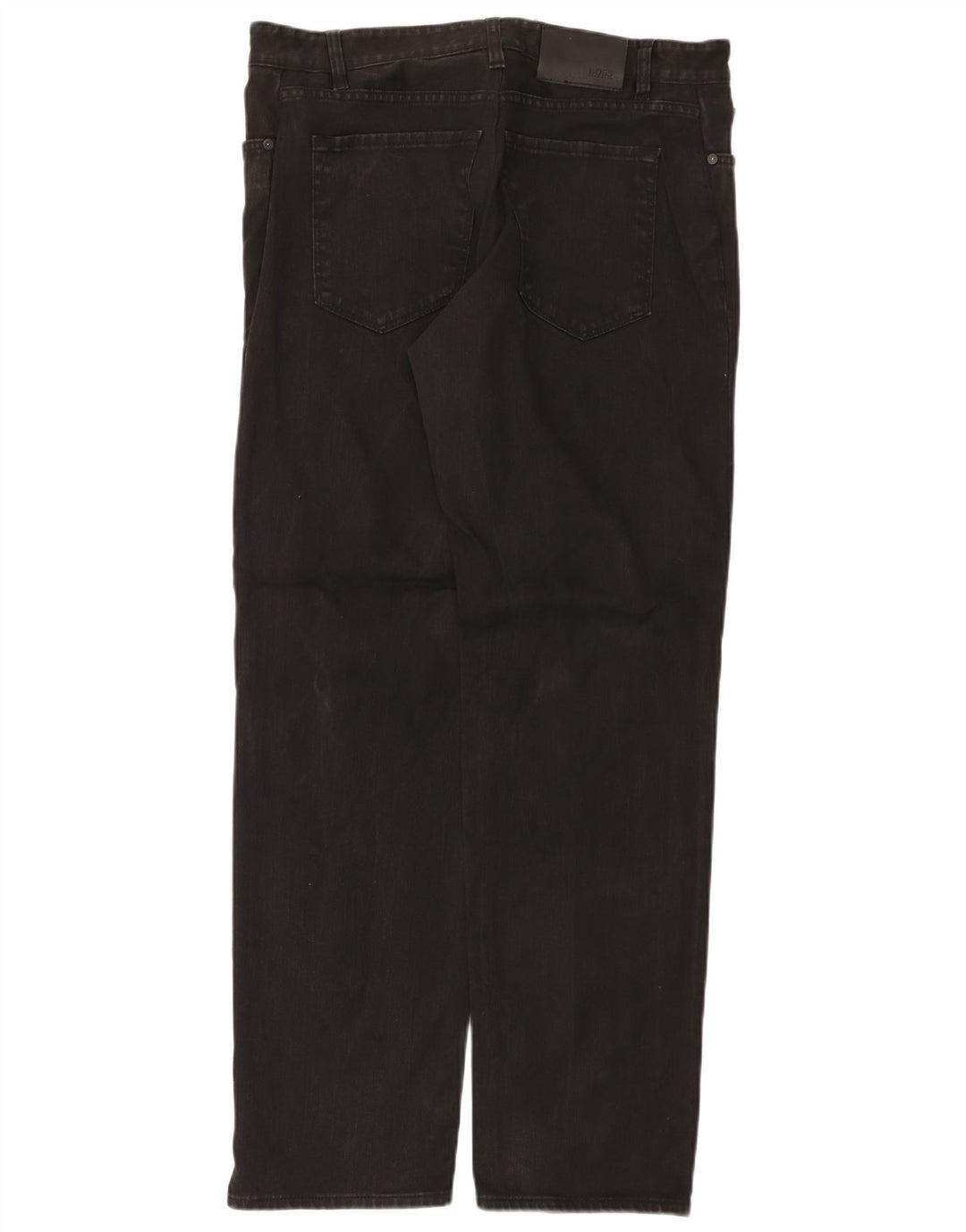Hugo Boss Mens Straight Jeans W32 L32 Black Cotton