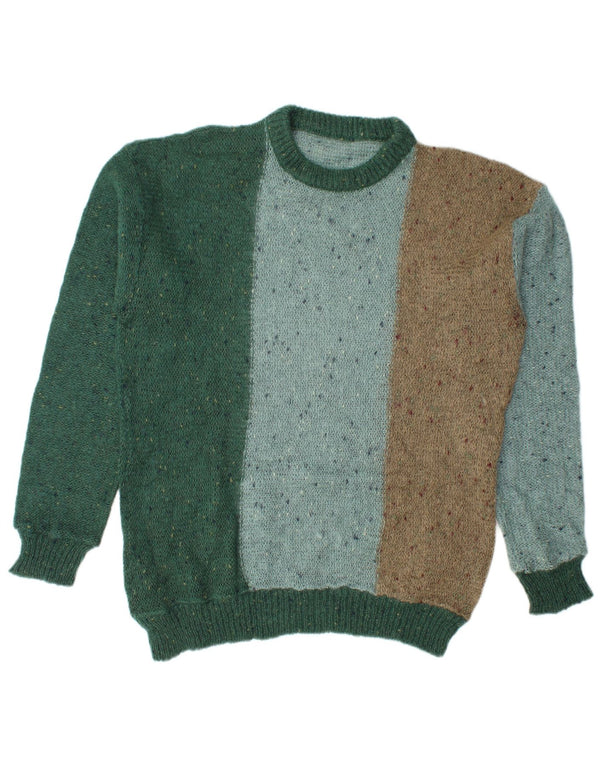 Vintage Mens Crew Neck Jumper Sweater IT 54 XL Multicoloured Flecked Wool