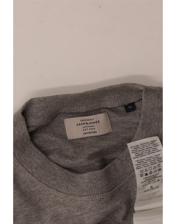 Jack & Jones Mens Sweatshirt Jumper XL Grey Cotton
