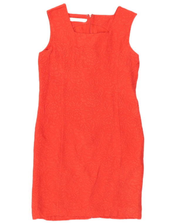 Phase Eight Womens Sleeveless Sheath Dress UK 12 Medium Red Floral Silk