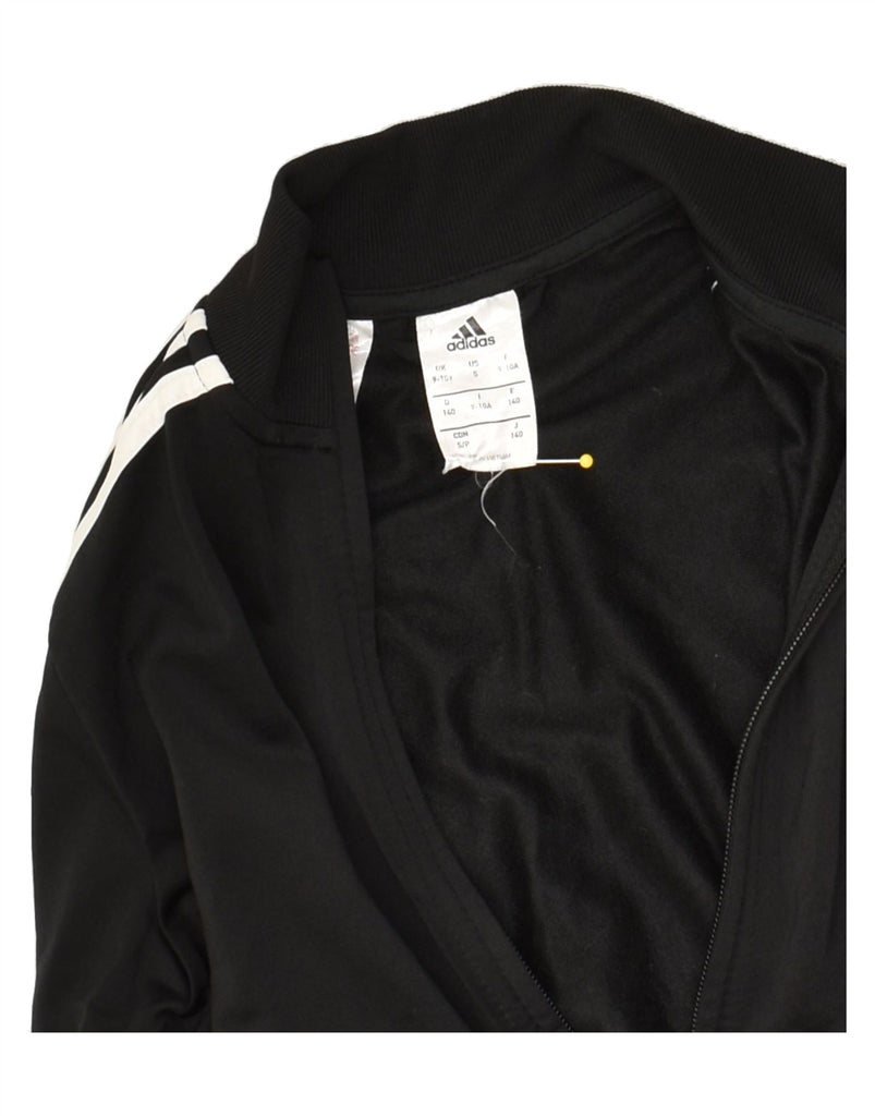 ADIDAS Boys Tracksuit Top Jacket 9-10 Years Black Polyester | Vintage Adidas | Thrift | Second-Hand Adidas | Used Clothing | Messina Hembry 