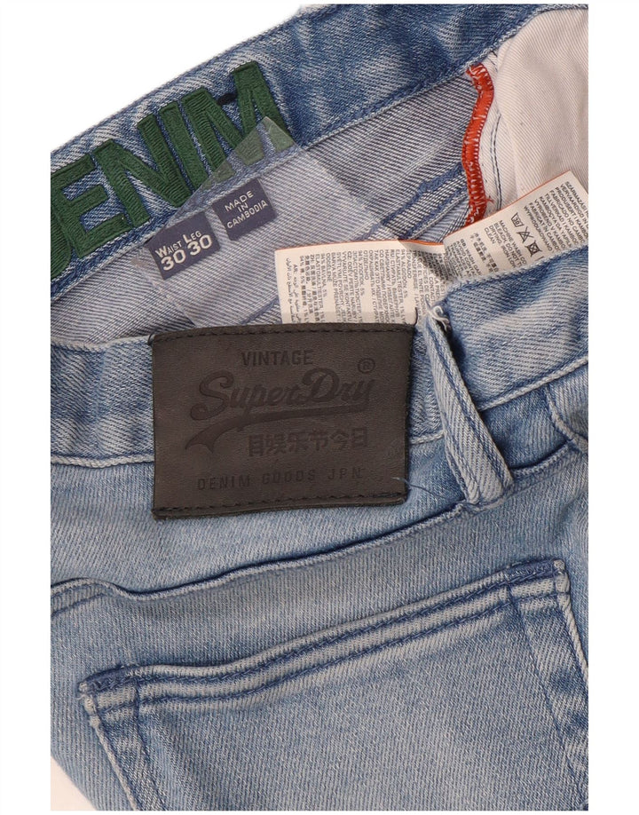 Superdry Mens Slim Jeans W30 L30 Blue Cotton