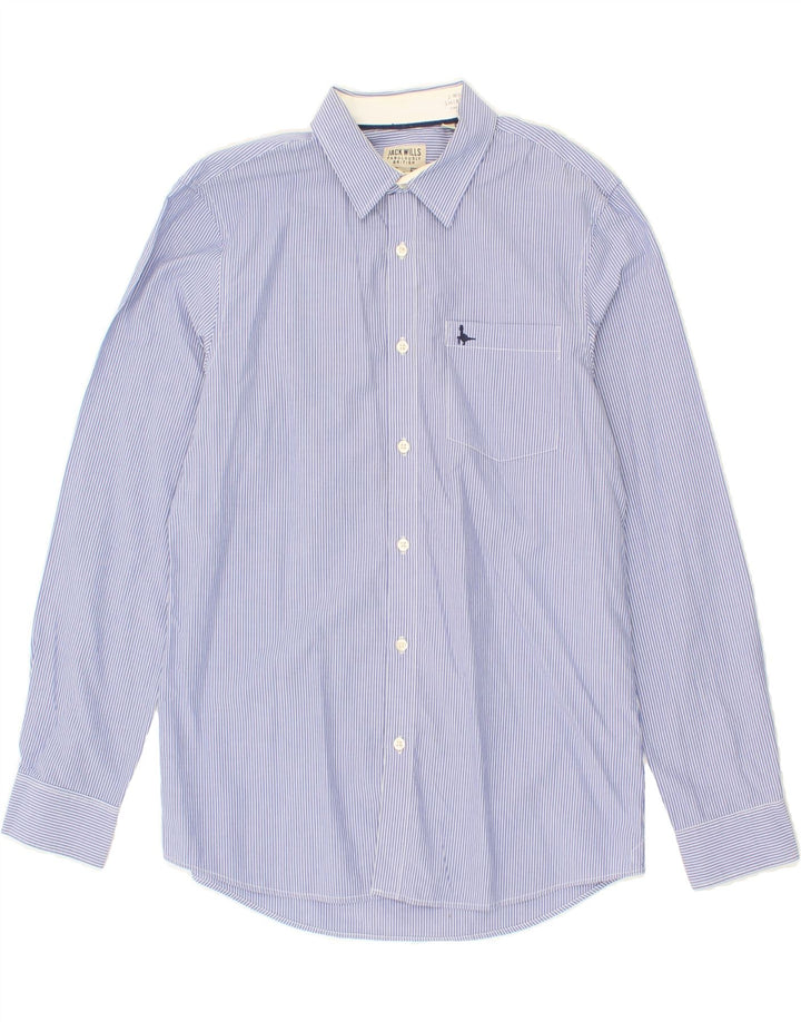 JACK WILLS Mens Shirt Medium Blue Pinstripe Cotton Vintage Jack Wills and Second-Hand Jack Wills from Messina Hembry 