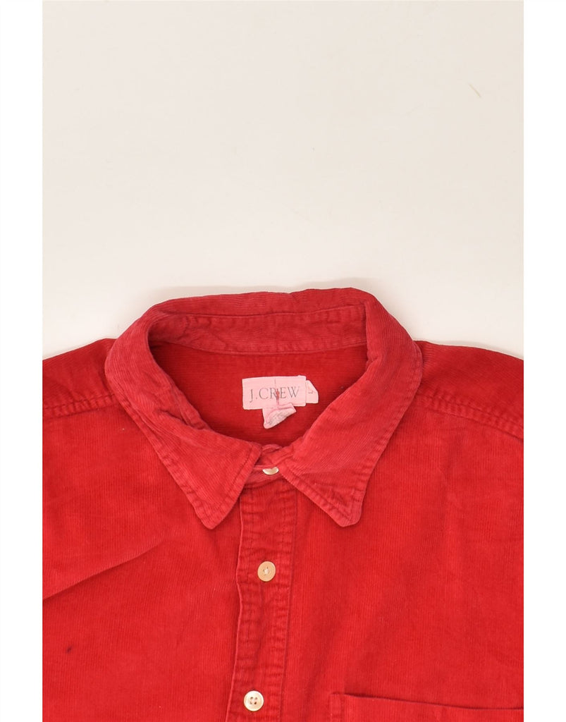 J. CREW Mens Corduroy Shirt Large Red Cotton | Vintage J. Crew | Thrift | Second-Hand J. Crew | Used Clothing | Messina Hembry 