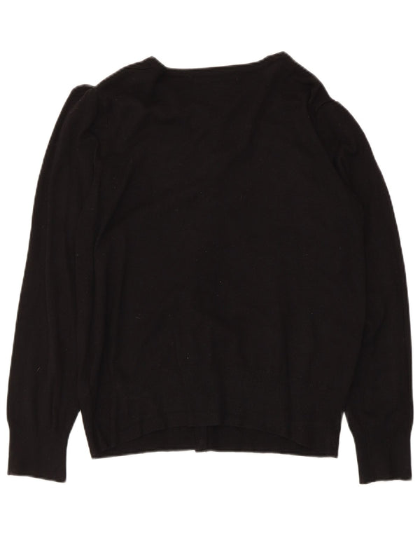 Marks & Spencer Womens Cardigan Sweater UK 14 Medium Black Viscose