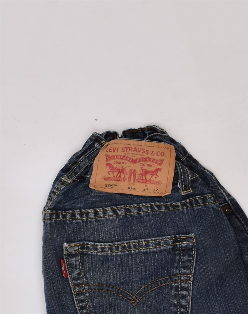 LEVI'S Boys 505 Tapered Jeans 7-8 Years W24 L22 Blue Cotton | Vintage Levi's | Thrift | Second-Hand Levi's | Used Clothing | Messina Hembry 