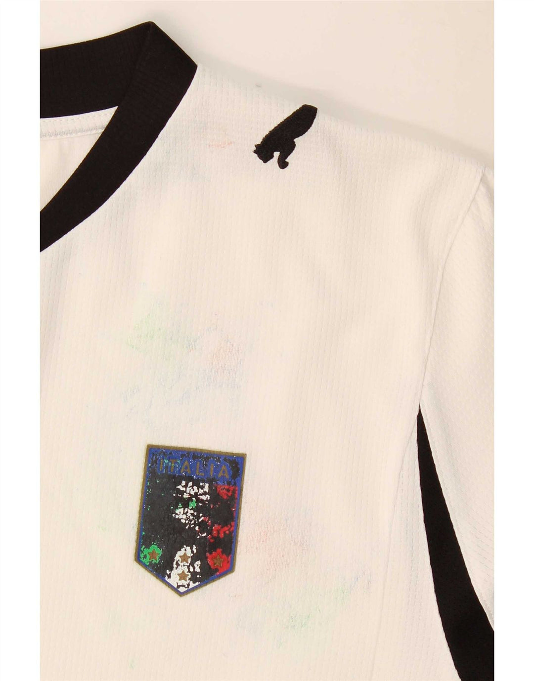 Puma Boys T-Shirt Top 13-14 Years White Colourblock