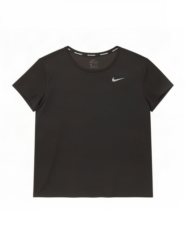 Nike Womens Dri Fit T-Shirt Top UK 14 Large Black
