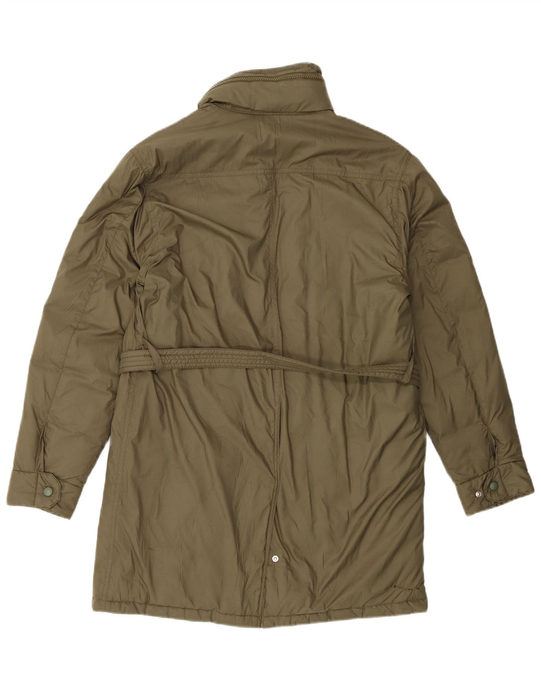 ALBERTO ASPESI Womens Hooded Padded Coat UK 14 Medium Khaki Polyester