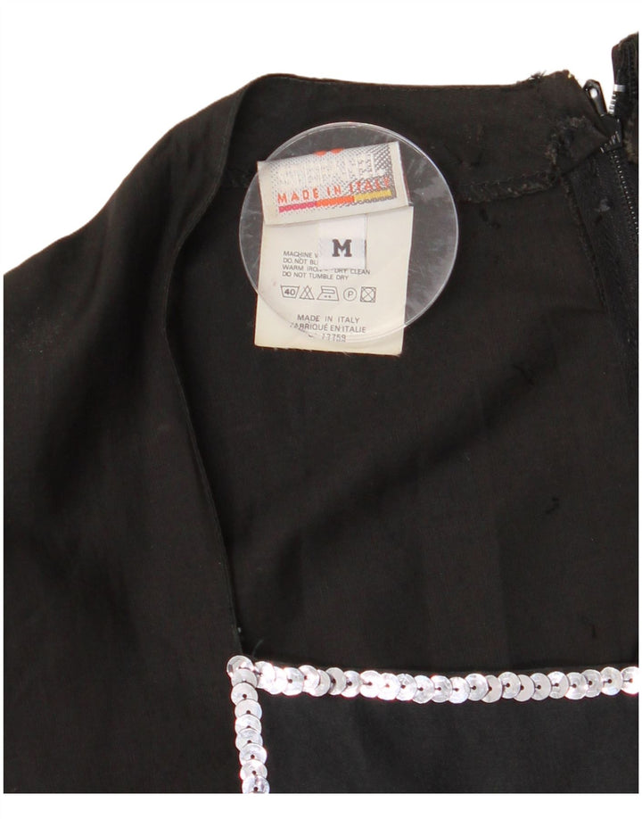 STEFANEL Womens Maxi Dress UK 12 Medium Black Cotton