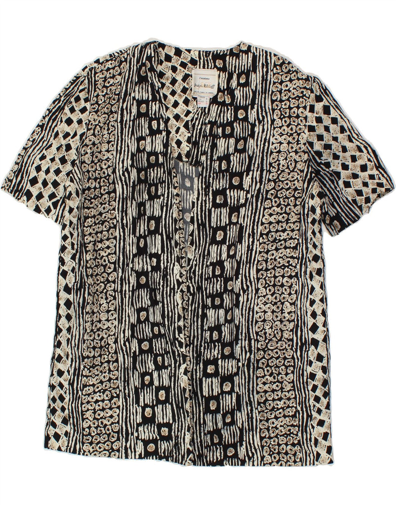 JOSEPH RIBKOFF Womens Longline Oversized Cardigan Top UK 12 Medium  Black Vintage Joseph Ribkoff and Second-Hand Joseph Ribkoff from Messina Hembry 