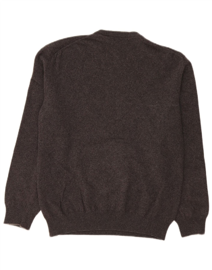Gant Mens Crew Neck Jumper Sweater Medium Grey Lambswool